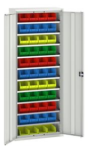 Bott Verso Basic Tool Cupboards Cupboard with shelves Verso 800x350x2000H 10 Shelf Storage Bin Cupboard